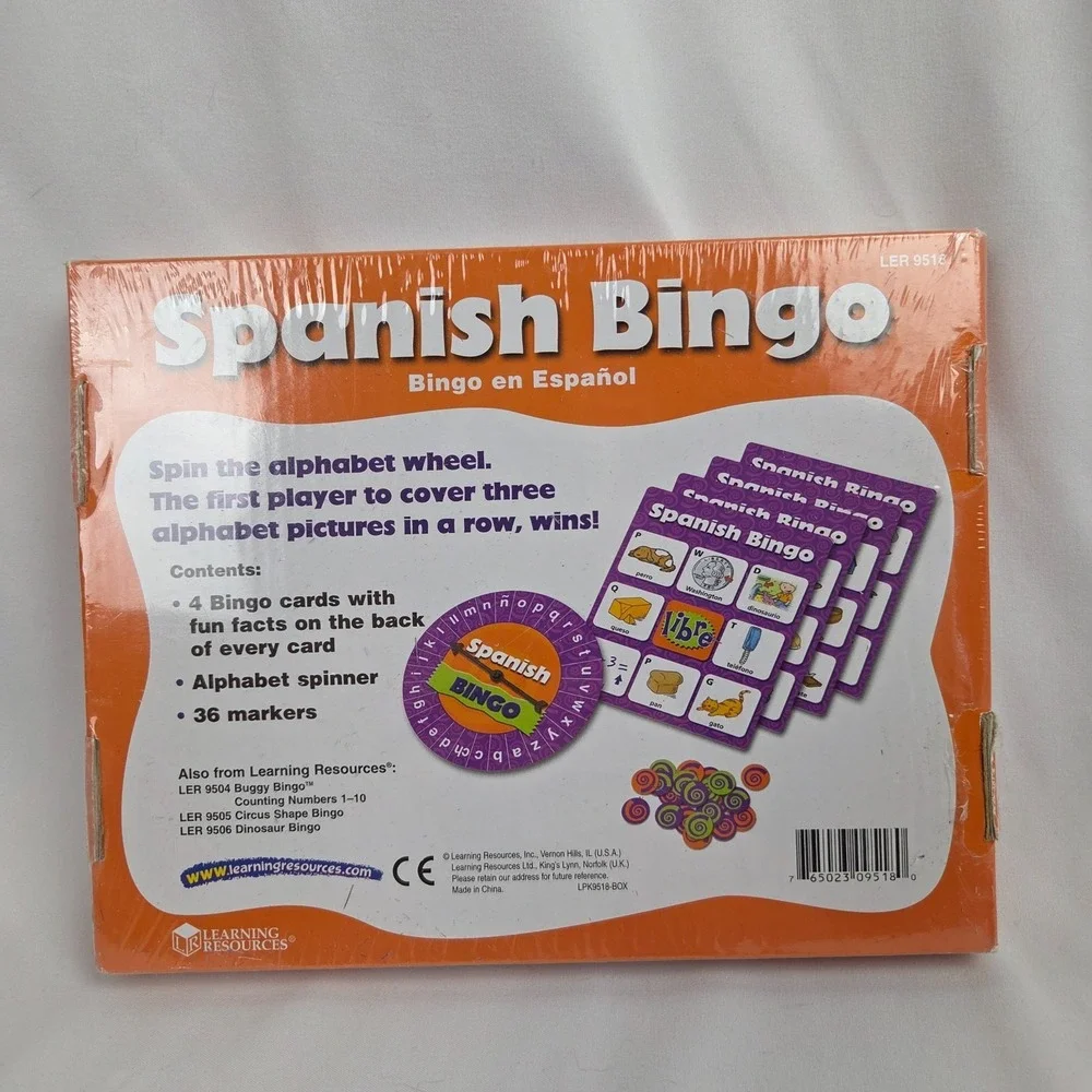 New‎ Sealed Spanish Bingo game by Learning Resources For 2-4 players Ages 4-6